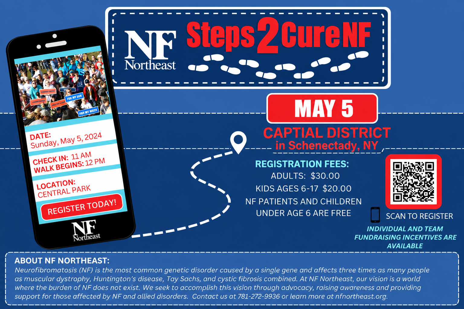 The 11th Annual Capital District Step2Cure NF Walk — May 5, 2024 | Uforia Entertainment & DJ Debonair